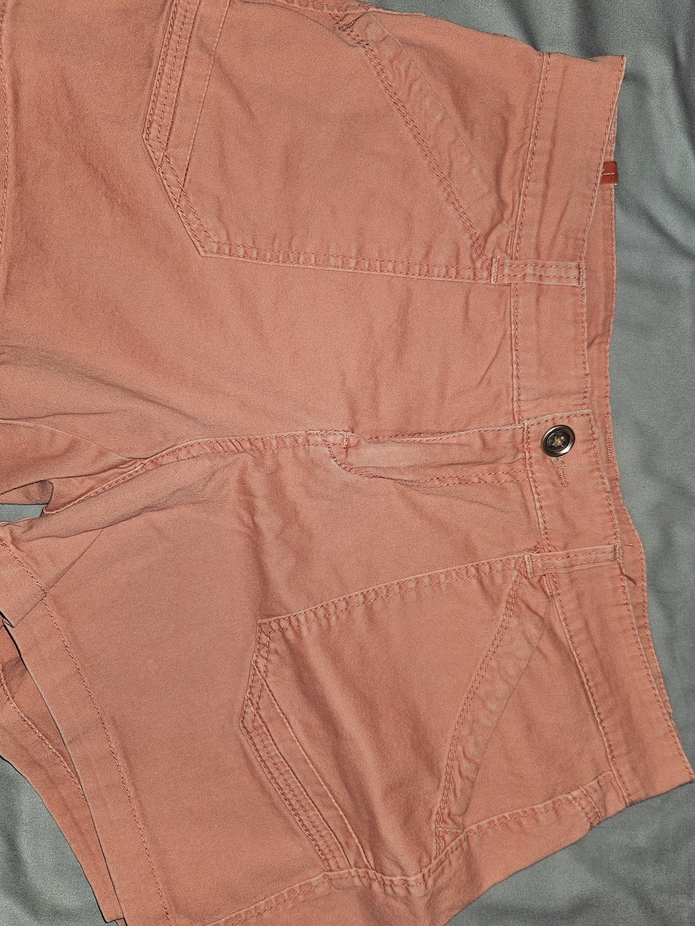 Supplies Coral High-Waist Cotton Shorts with Front Pockets